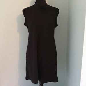 CLEARANCE✨ Mock Turtleneck Black Sleeveless Mini Dress/Long Shirt